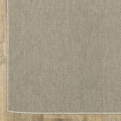 Caicos Solid Grey/ Grey Flat Weave Rug