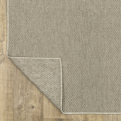 Caicos Solid Grey/ Grey Flat Weave Rug