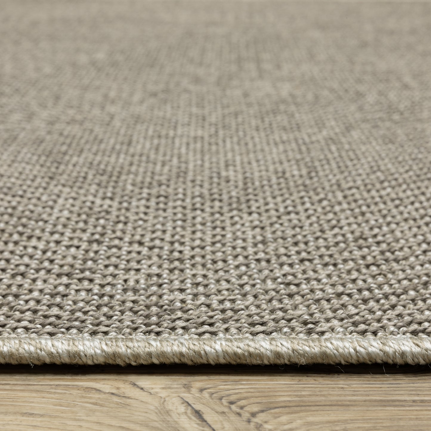 Caicos Solid Grey/ Grey Flat Weave Rug