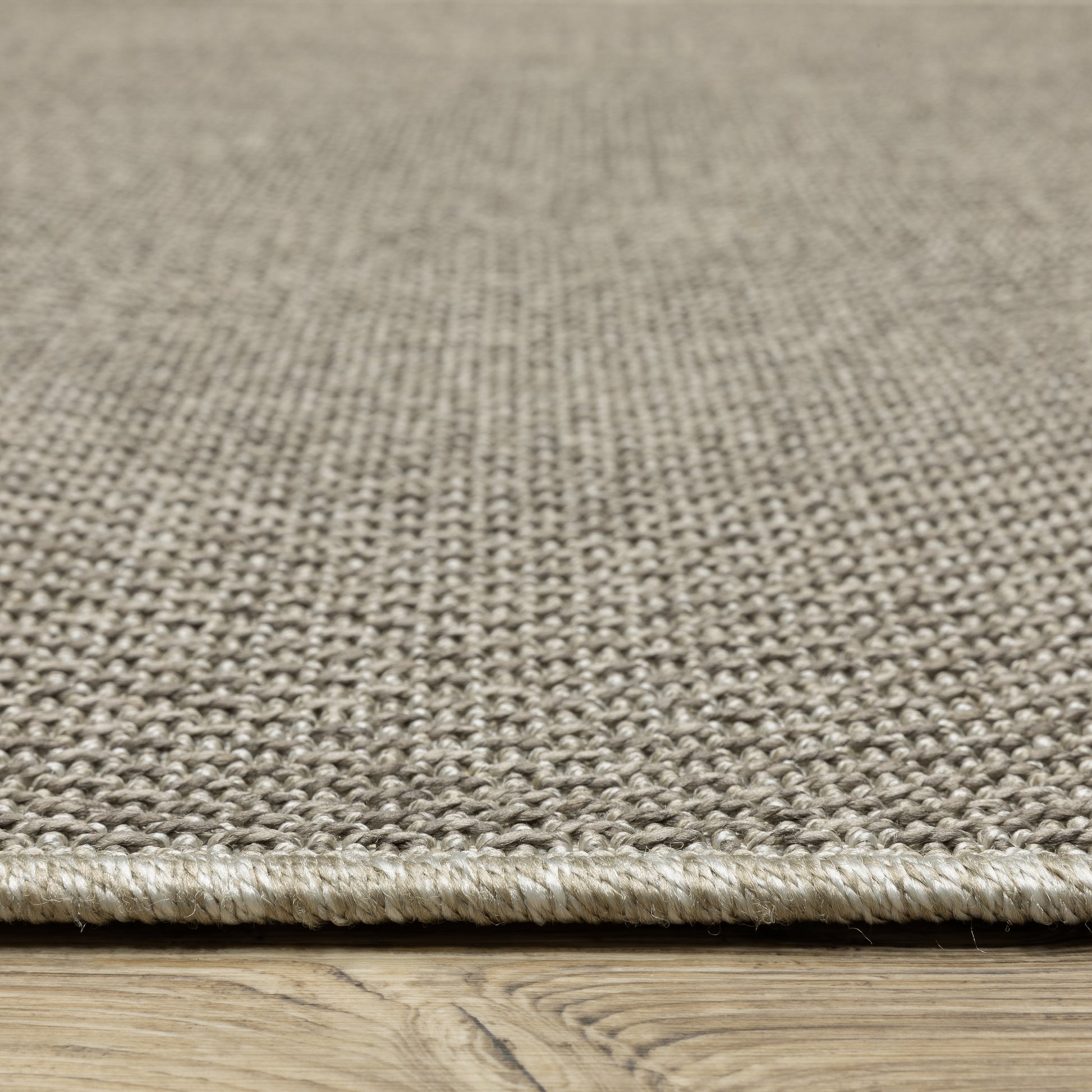 Caicos Solid Grey/ Grey Flat Weave Rug