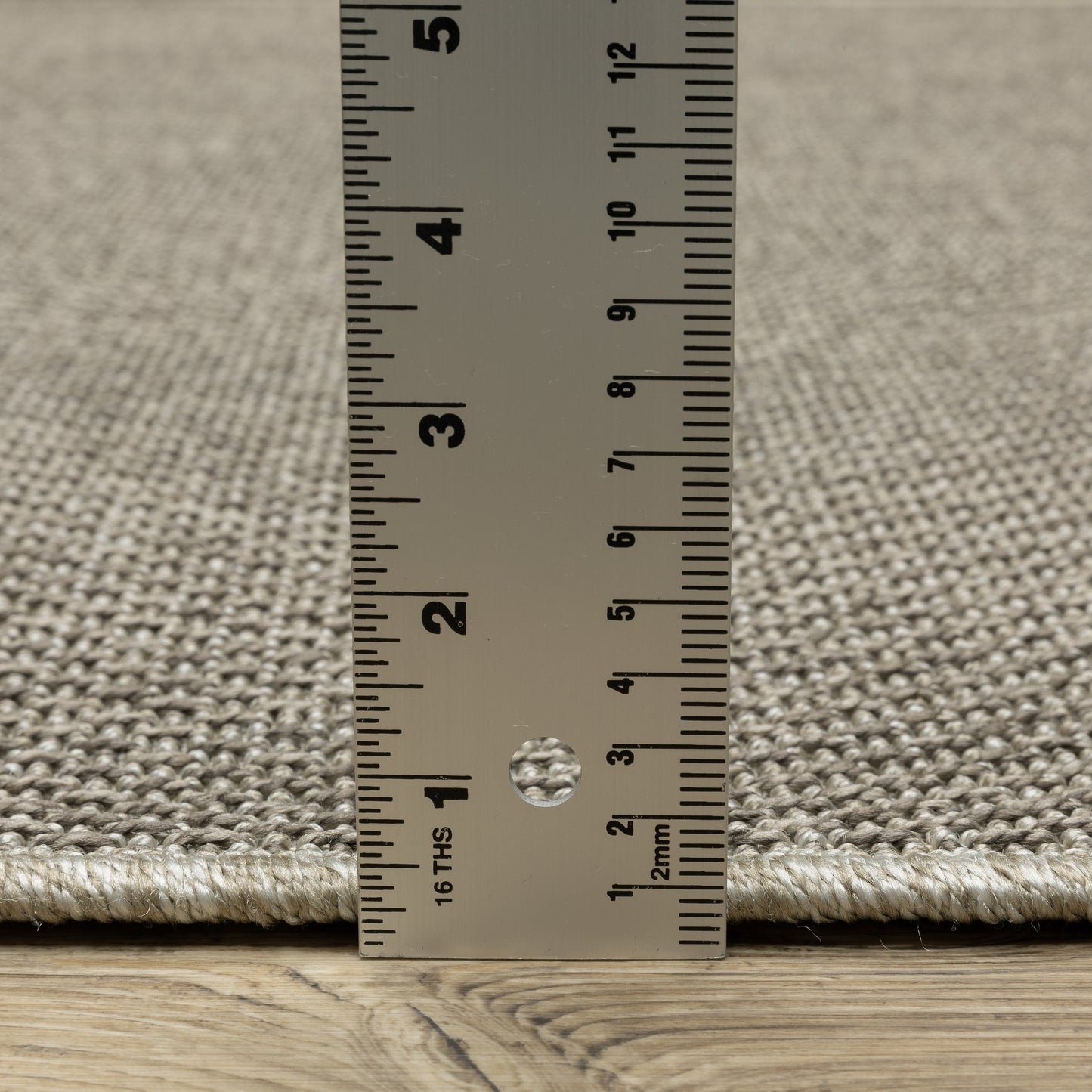 Caicos Solid Grey/ Grey Flat Weave Rug
