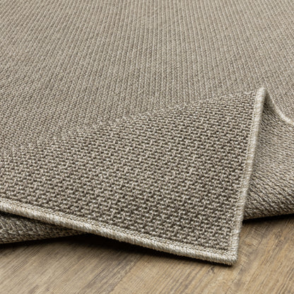 Caicos Solid Grey/ Grey Flat Weave Rug