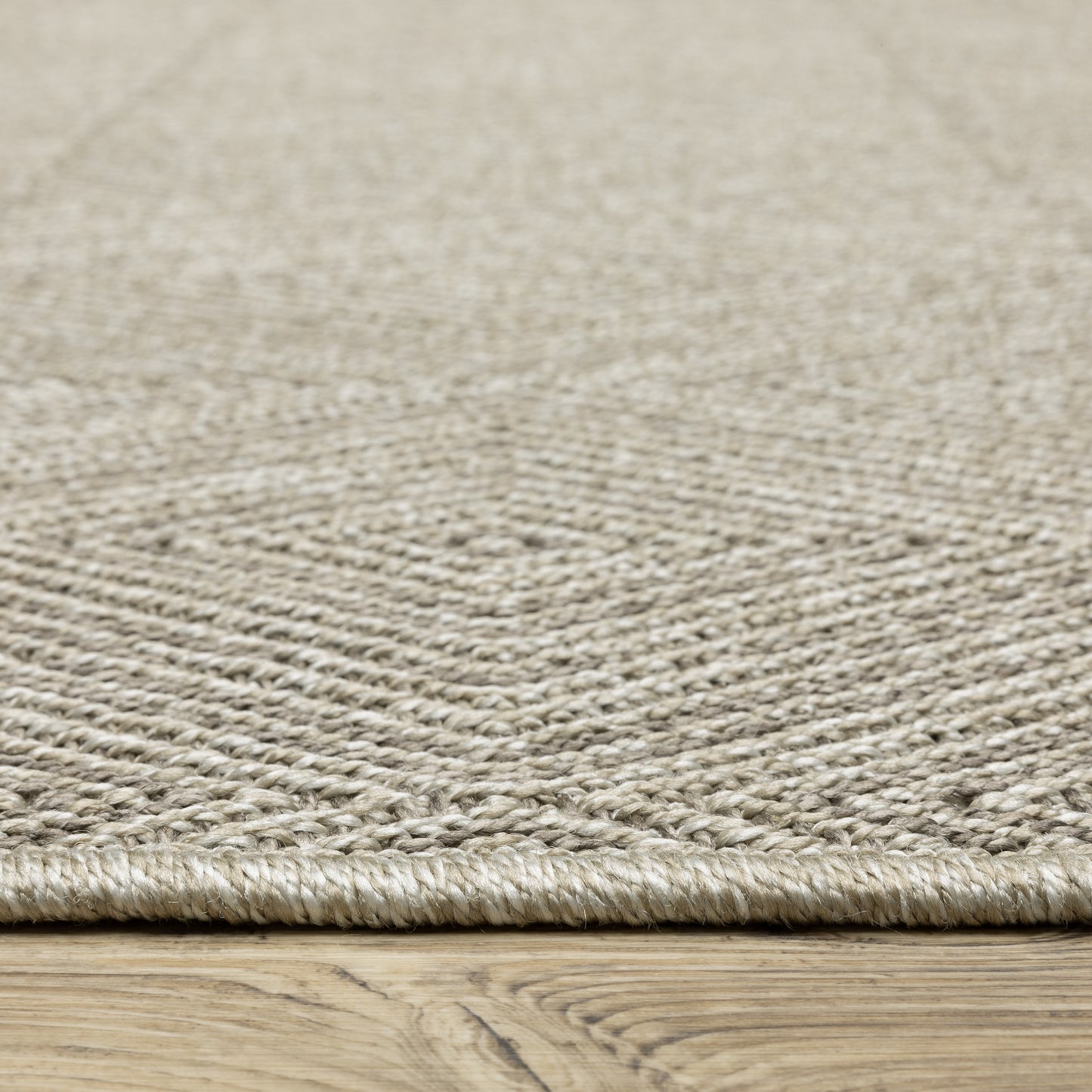 Caicos Geometric Grey/ Grey Flat Weave Rug