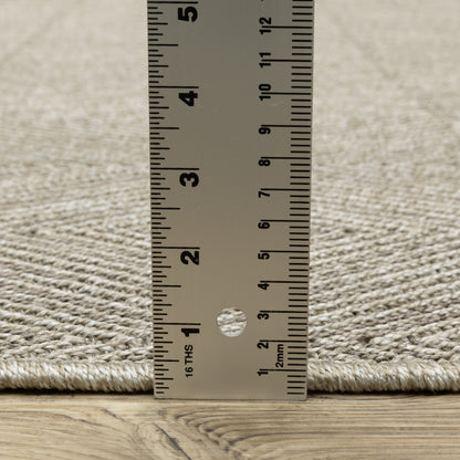 Caicos Geometric Grey/ Grey Flat Weave Rug