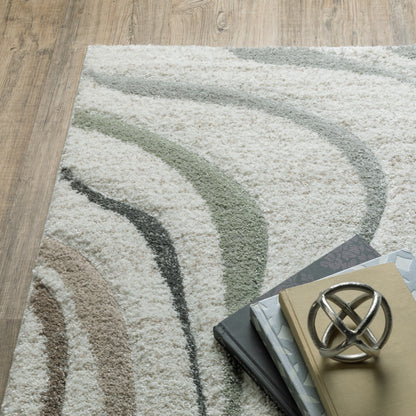 Cambria Abstract Beige/ Multi Cut Pile Rug