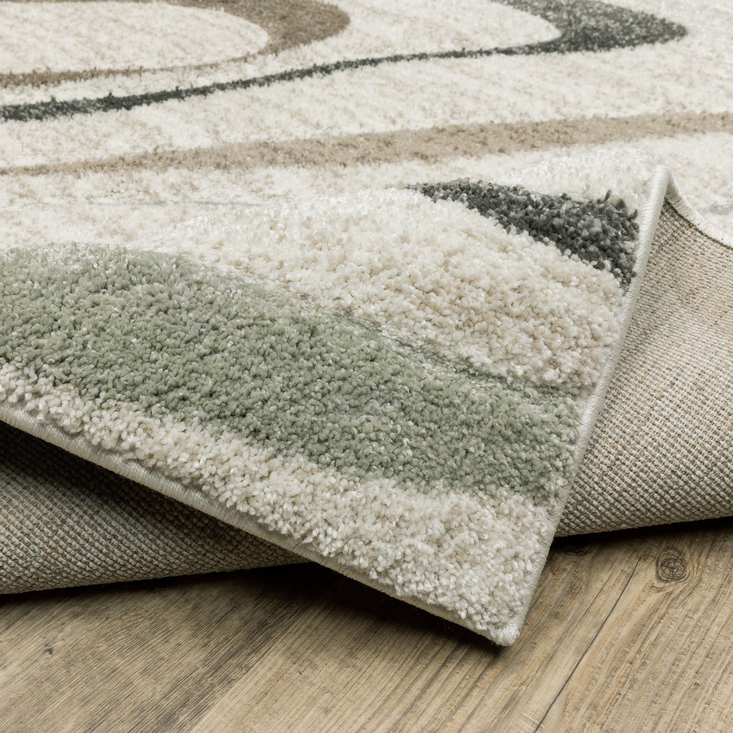 Cambria Abstract Beige/ Multi Cut Pile Rug