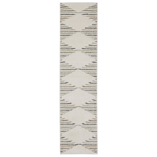 Cambria 4927C Beige/ Multi Stripe Geometric Rug