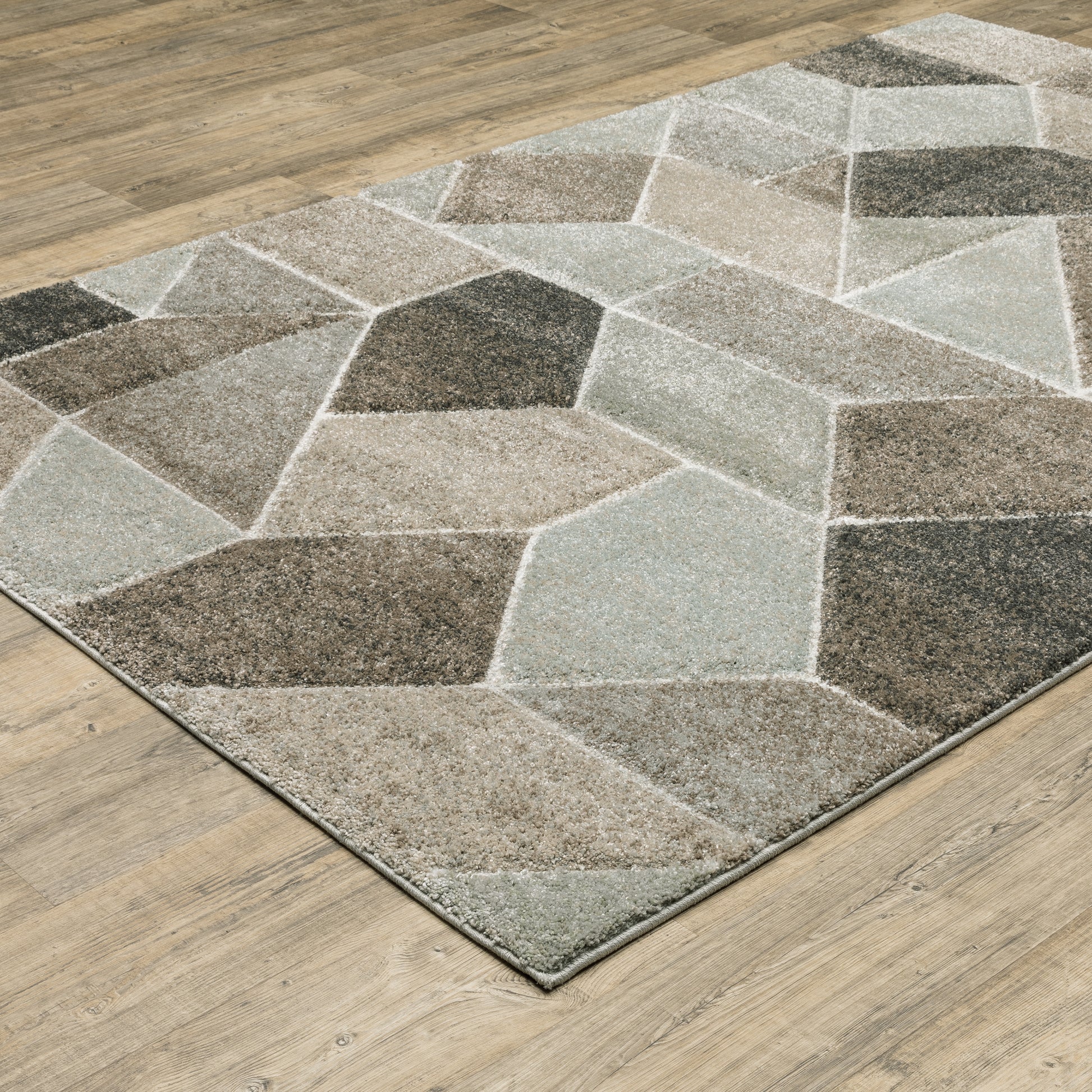 Cambria Geometric Multi/ Multi Cut Pile Rug