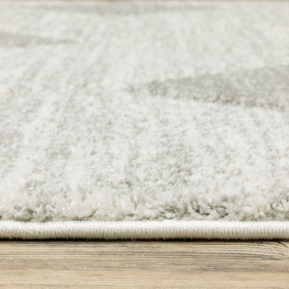 Cambria Lattice Grey/ Ivory Geometric Cut Pile Rug