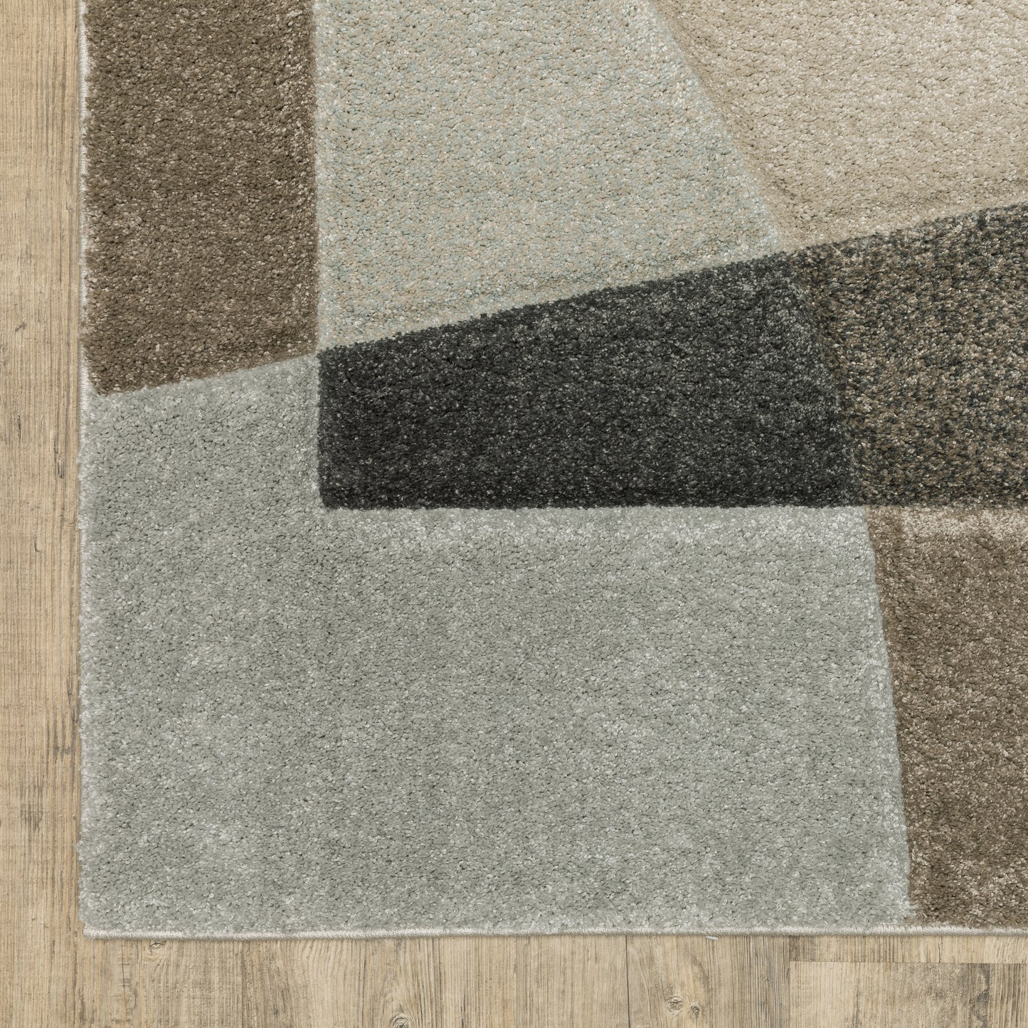 Cambria Geometric Beige/ Multi Cut Pile Rug