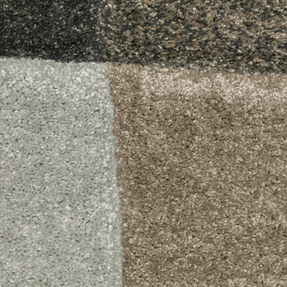 Cambria Geometric Beige/ Multi Cut Pile Rug