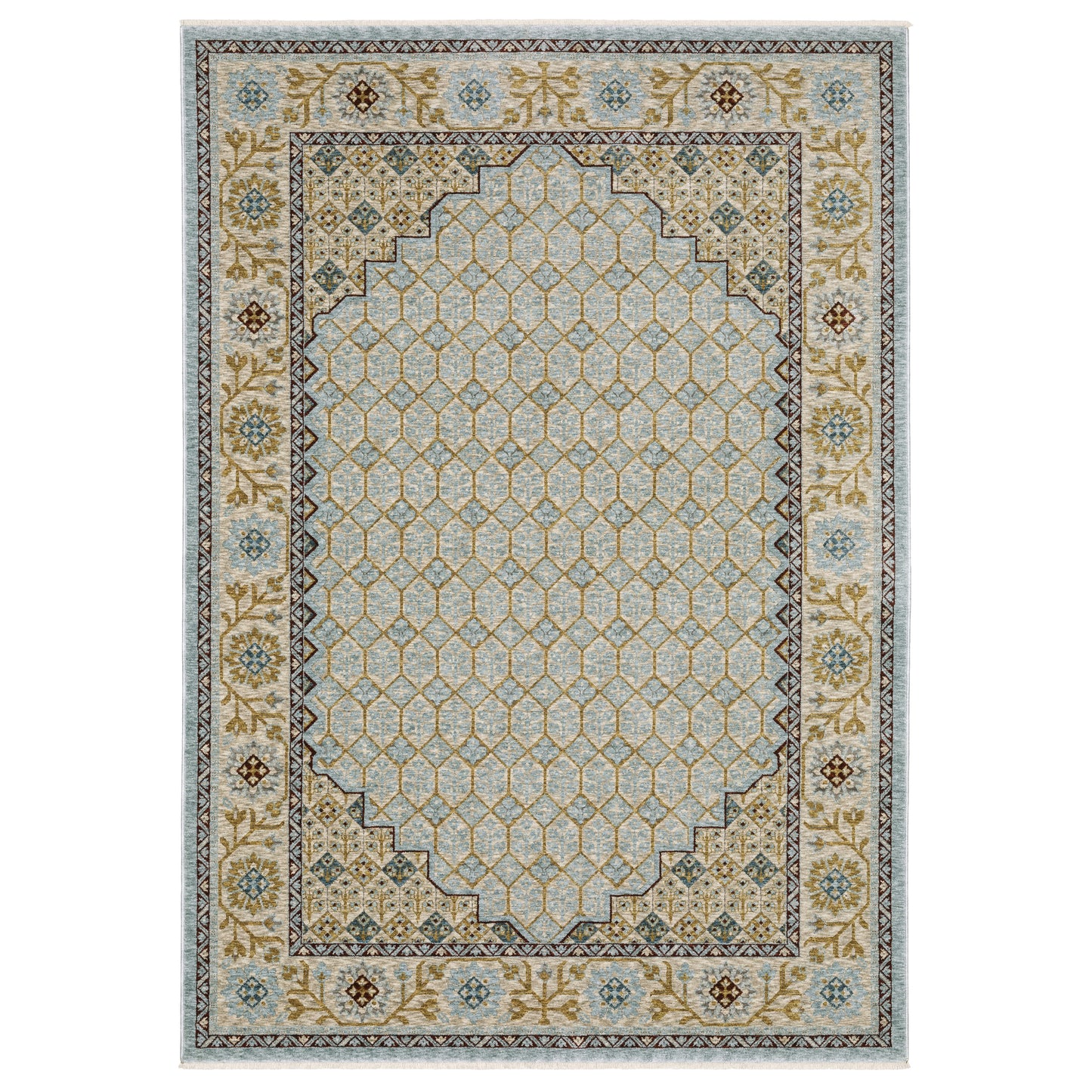 Capella CAP02 Blue Geometric Rug