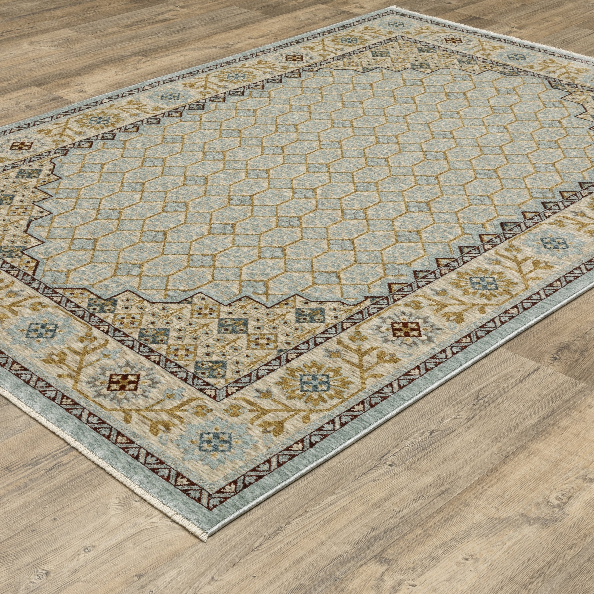 Capella CAP02 Blue Geometric Rug