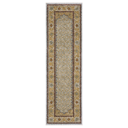 Capella Cap02 Blue/ Gold Geometric Floral Rug