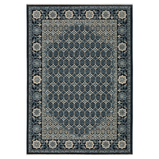 Capella CAP03 Blue Geometric Rug