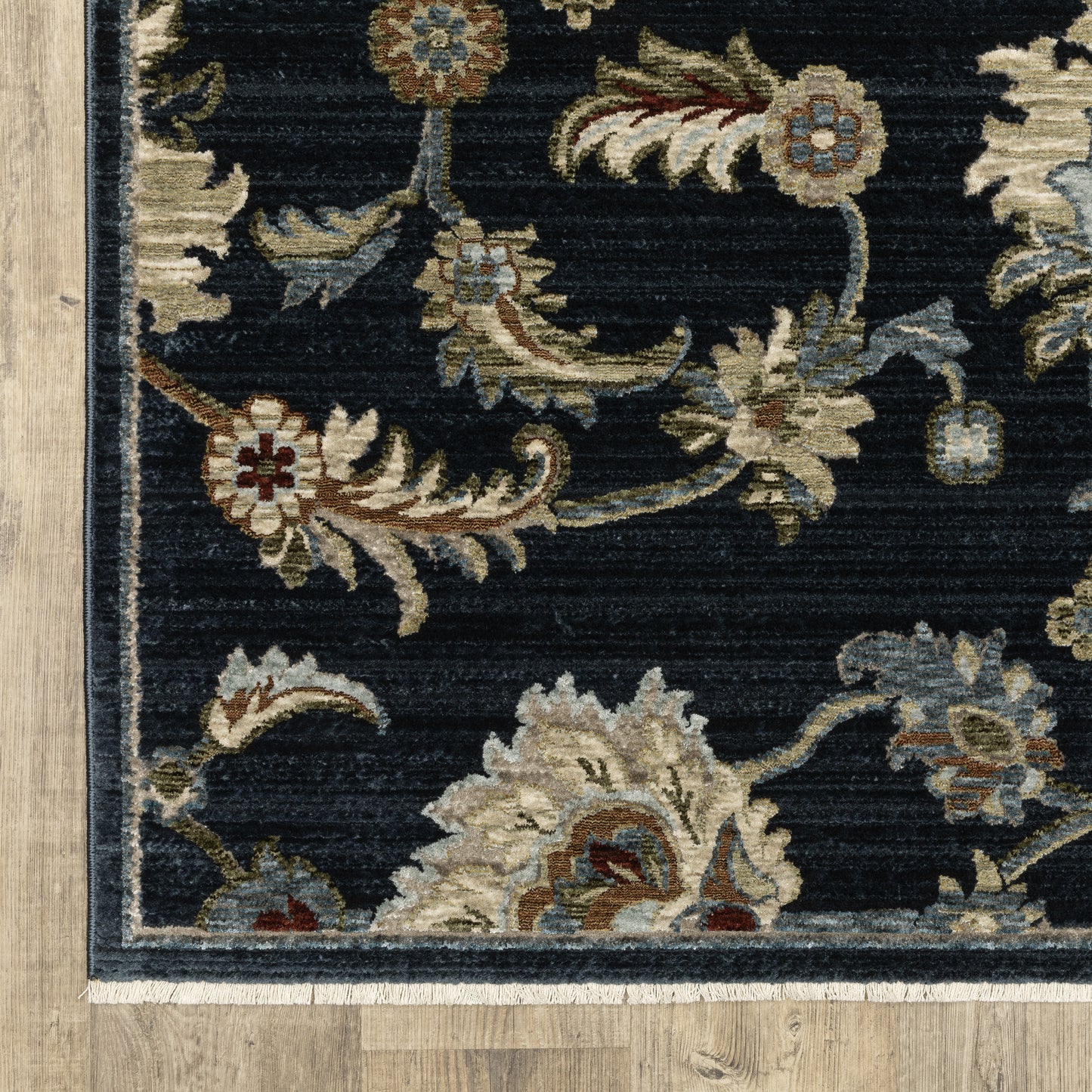 Capella Oriental Blue/ Multi Floral Cut Pile Rug