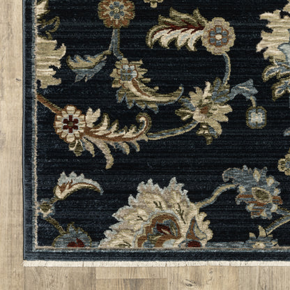 Capella Oriental Blue/ Multi Floral Cut Pile Rug