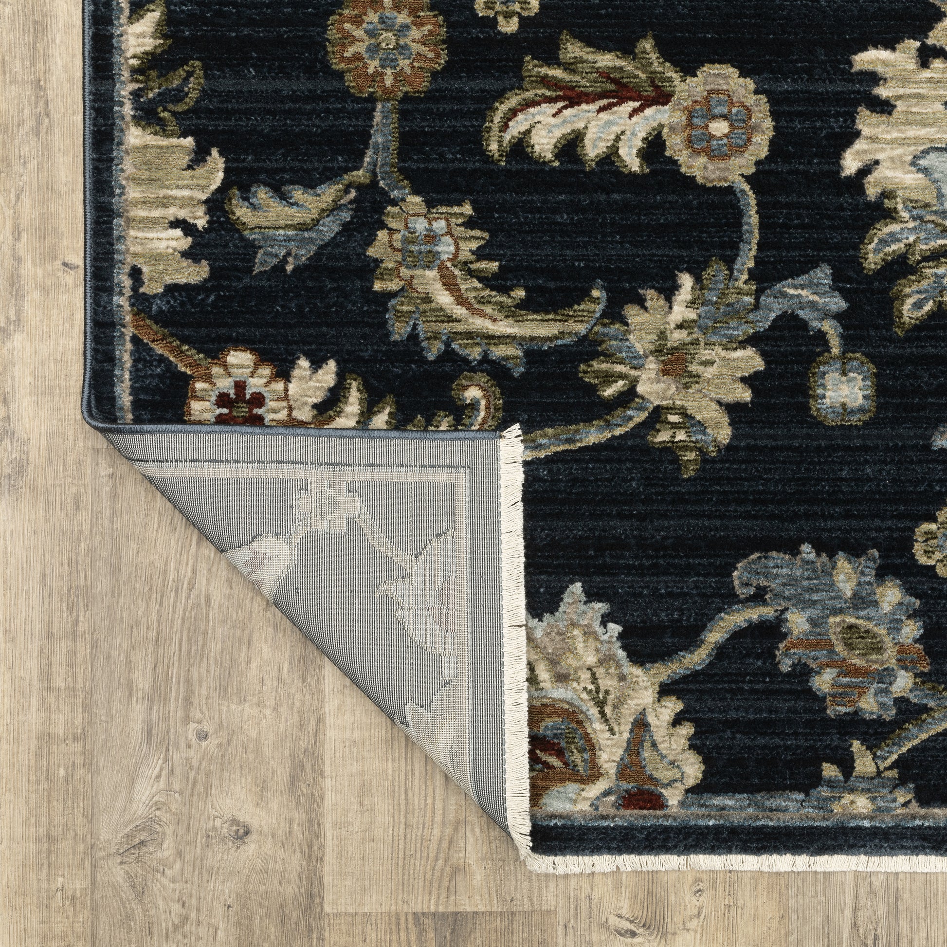 Capella Oriental Blue/ Multi Floral Cut Pile Rug