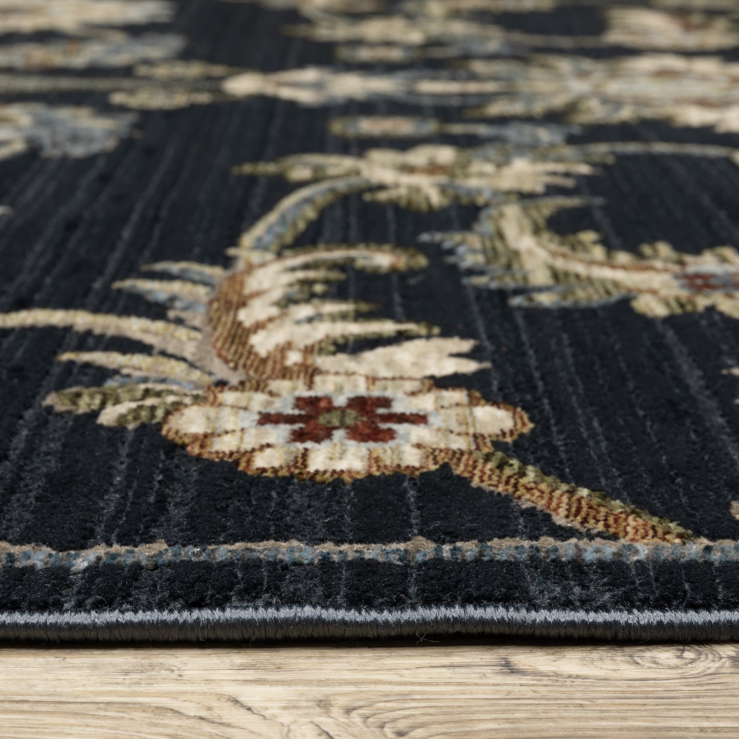 Capella Oriental Blue/ Multi Floral Cut Pile Rug