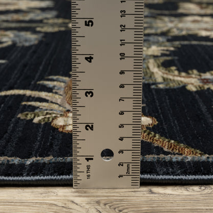 Capella Oriental Blue/ Multi Floral Cut Pile Rug