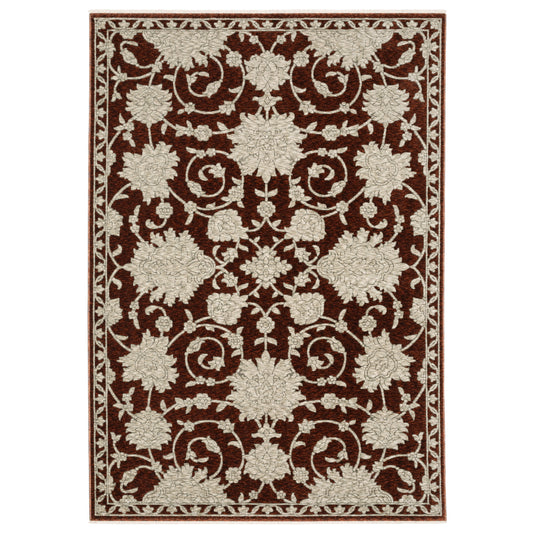 Capella CAP08 Red Floral Rug