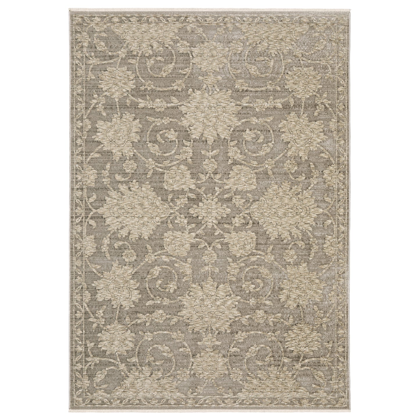 Capella CAP09 Grey Floral Rug