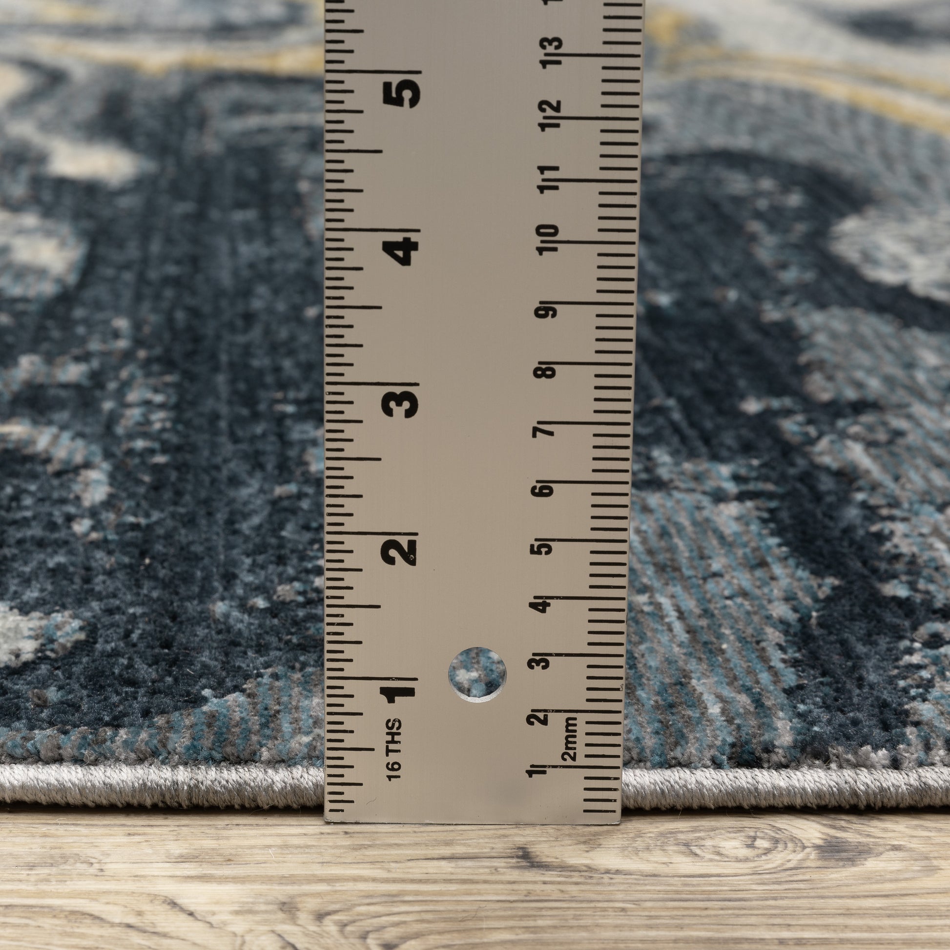 Capella Abstract Blue/ Blue Cut Pile Rug