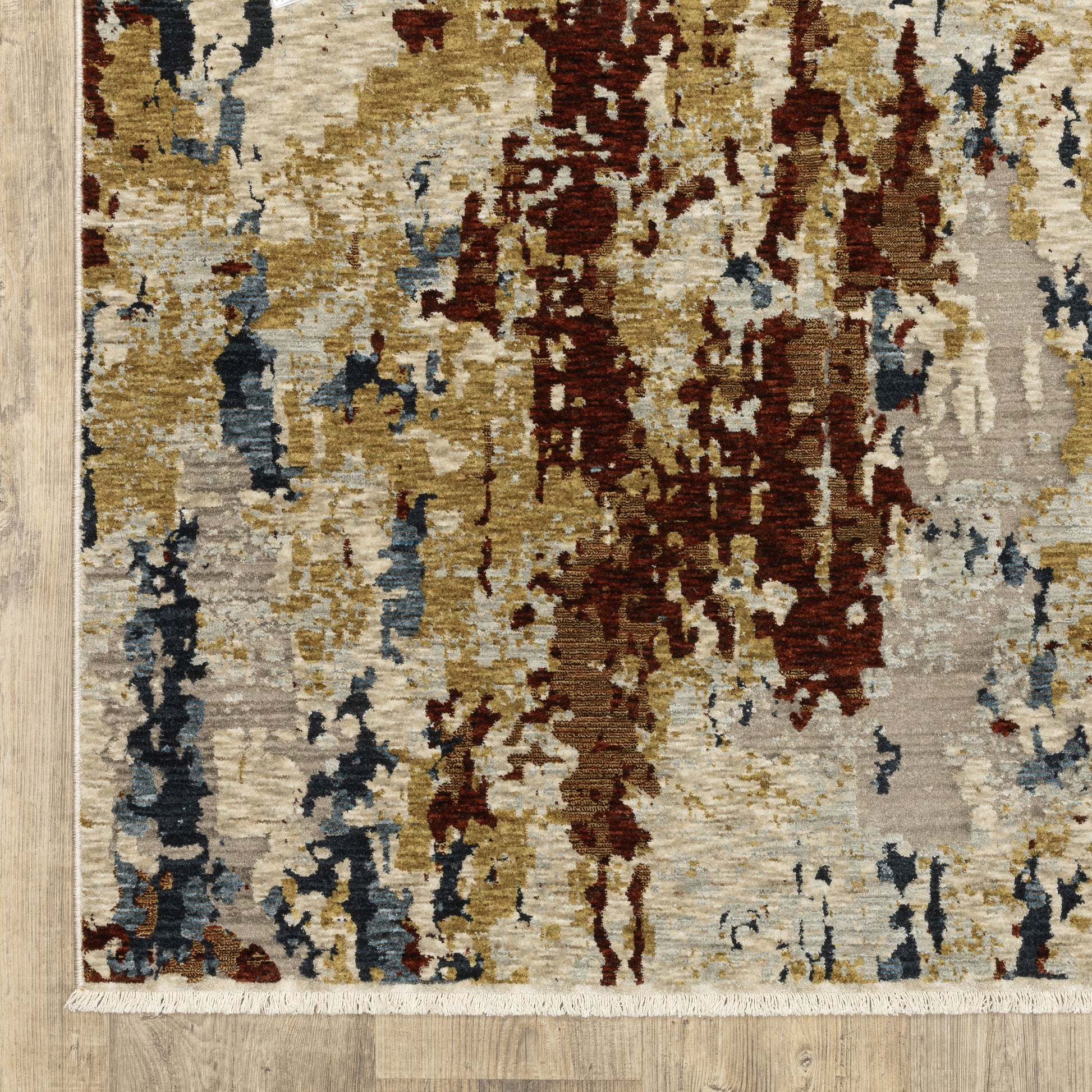 Capella Abstract Beige/ Multi Cut Pile Rug