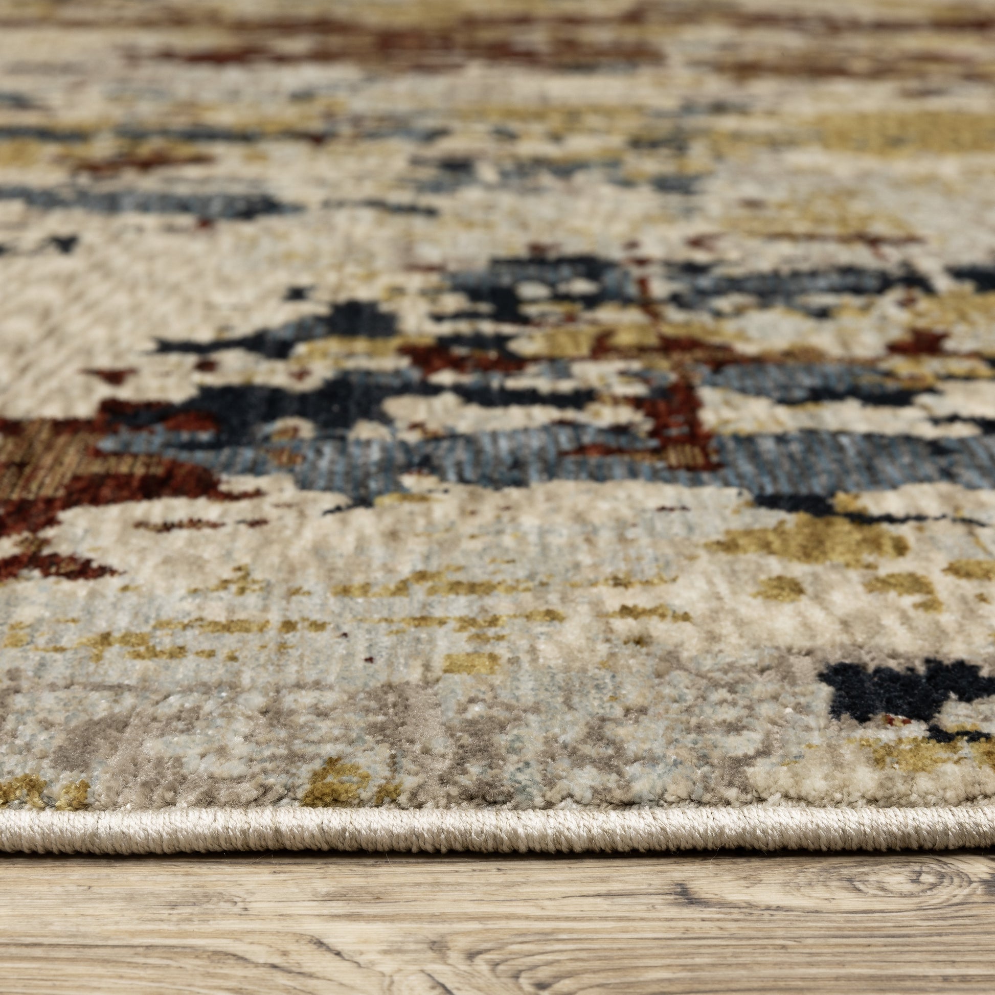Capella Abstract Beige/ Multi Cut Pile Rug