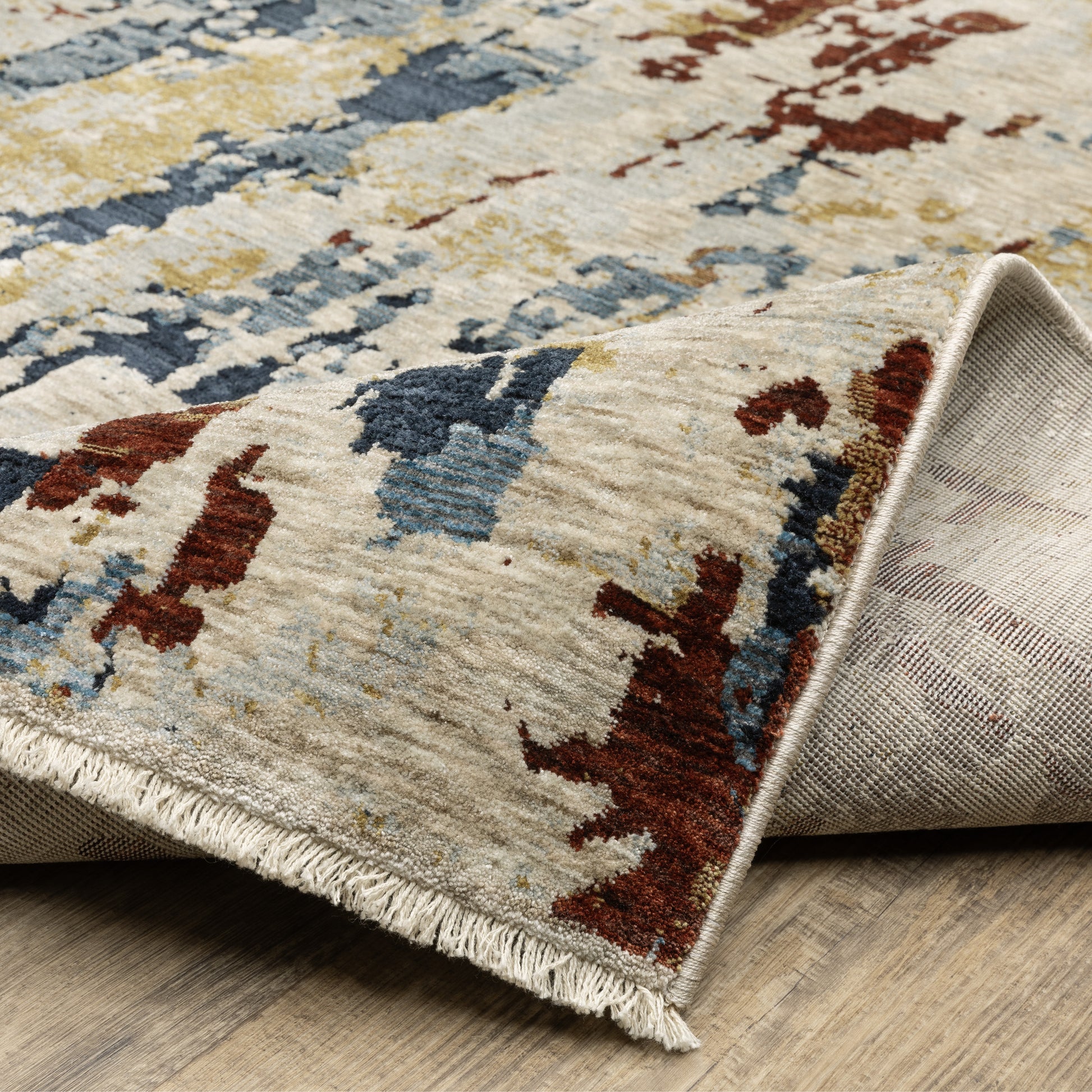 Capella Abstract Beige/ Multi Cut Pile Rug