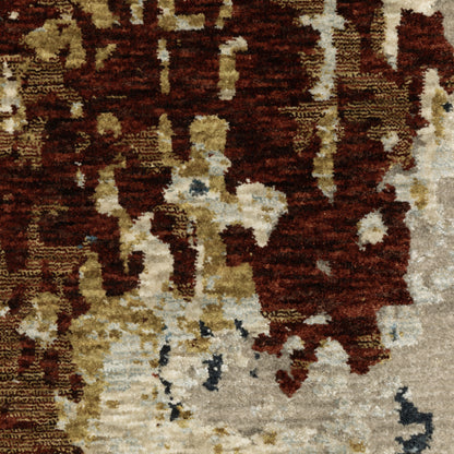 Capella Abstract Beige/ Multi Cut Pile Rug