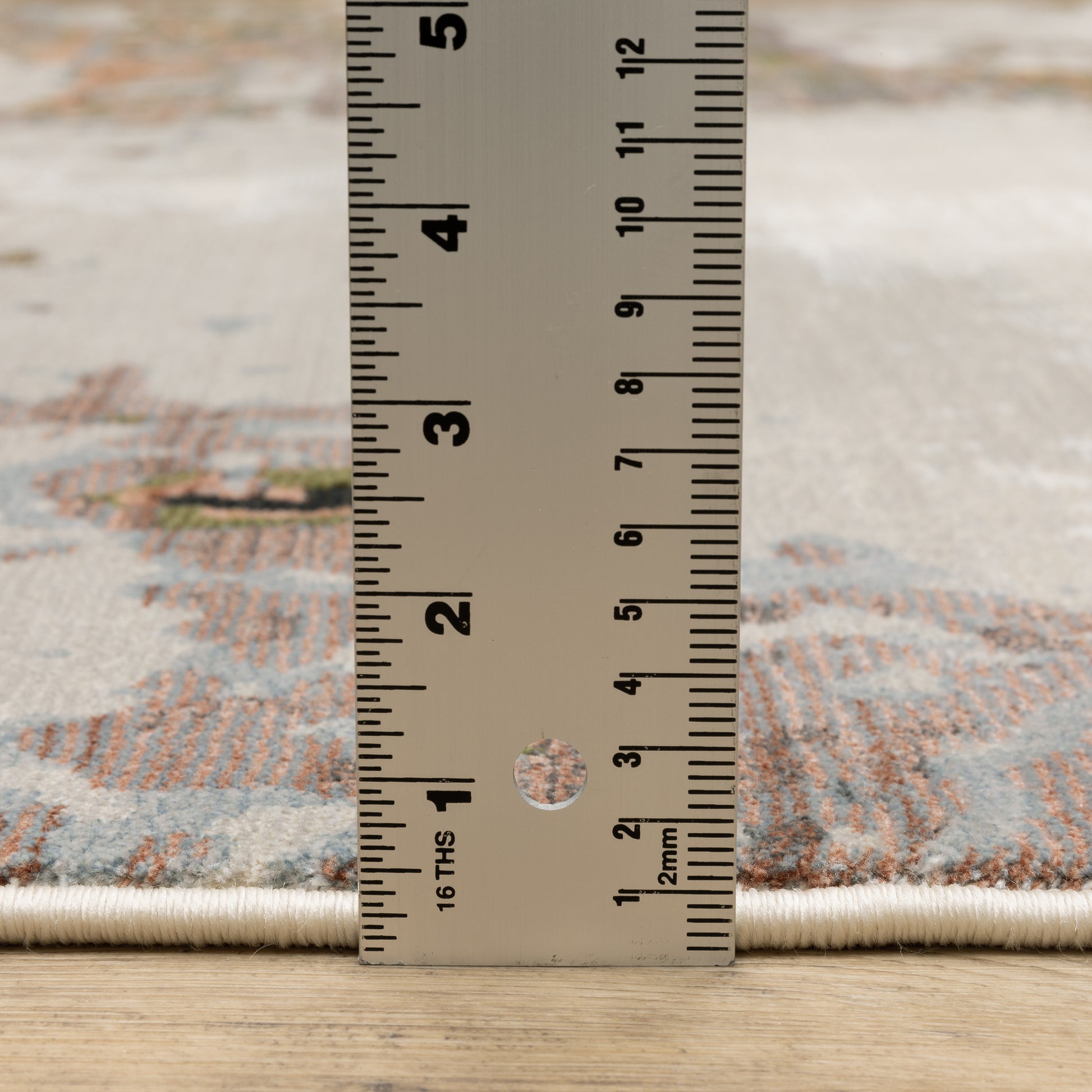 Caravan Abstract Beige/ Pink Cut Pile Rug