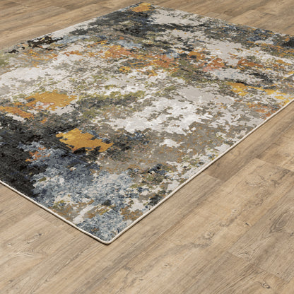 Caravan Abstract Beige/ Multi Cut Pile Rug