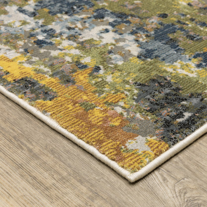 Caravan Abstract Beige/ Multi Cut Pile Rug