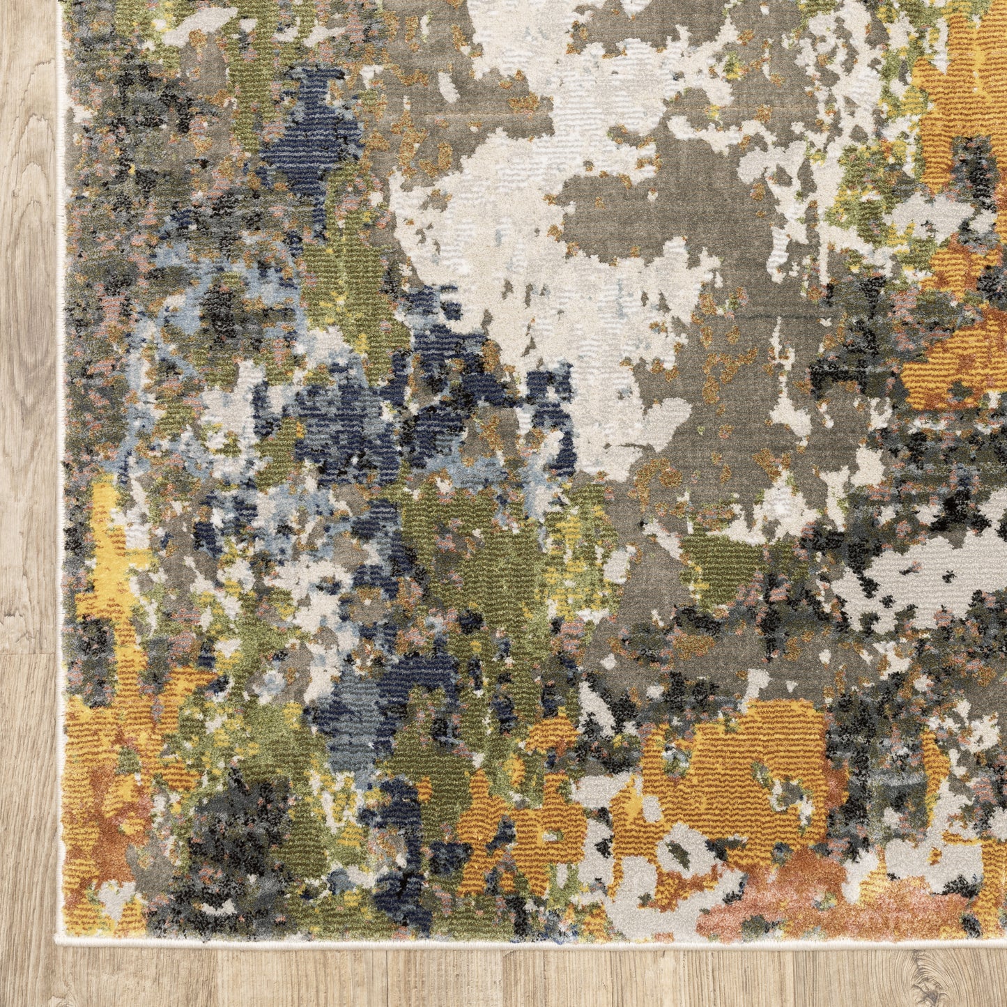 Caravan Abstract Beige/ Multi Cut Pile Rug