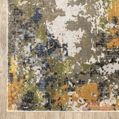 Caravan Abstract Beige/ Multi Cut Pile Rug