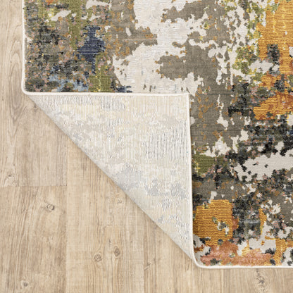 Caravan Abstract Beige/ Multi Cut Pile Rug