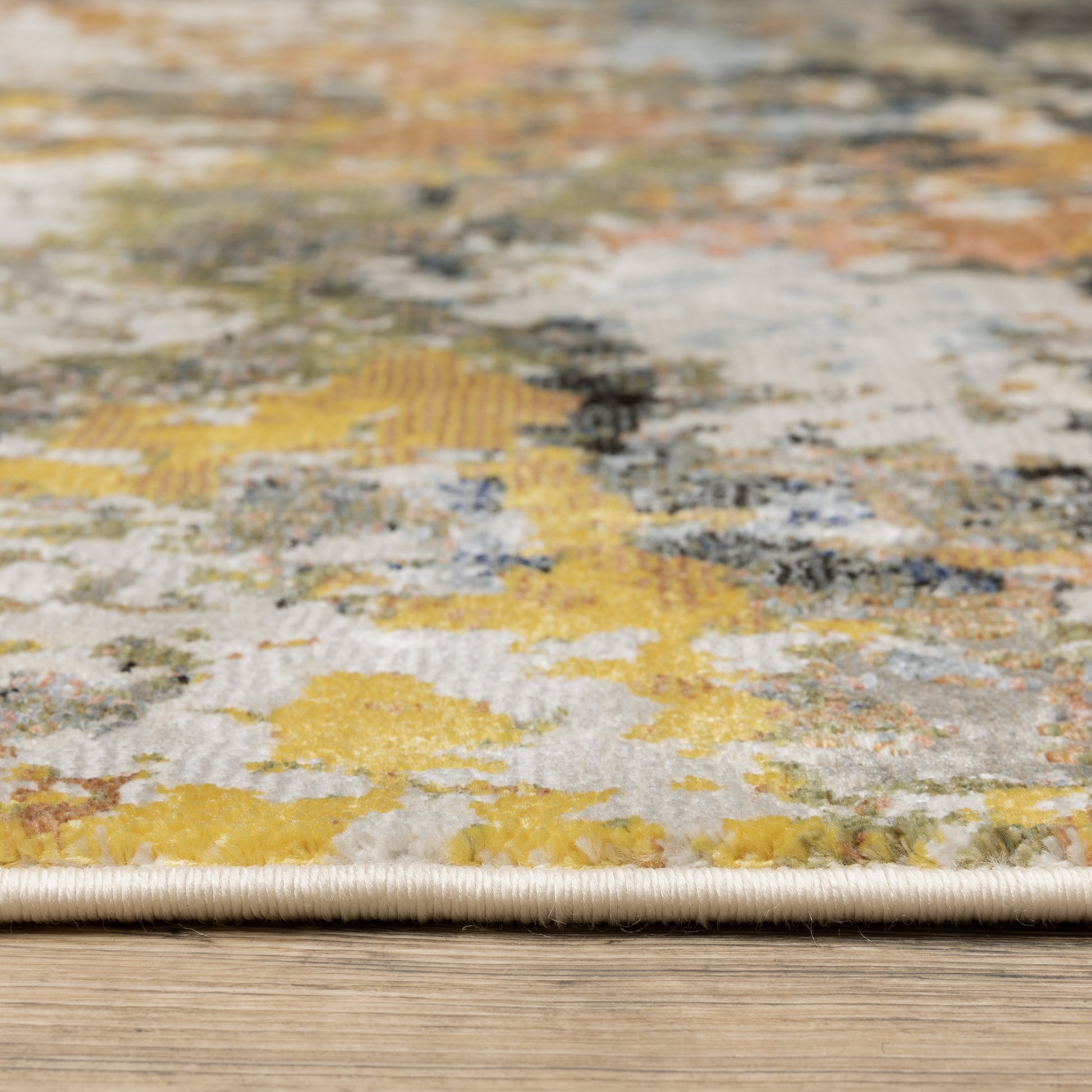 Caravan Abstract Beige/ Multi Cut Pile Rug