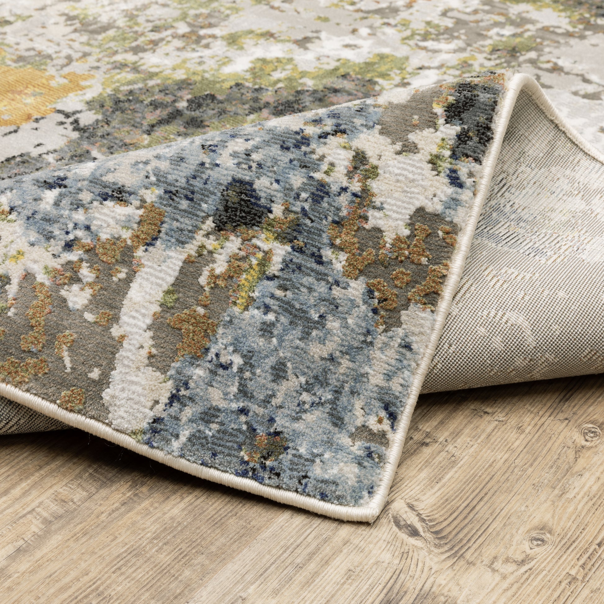 Caravan Abstract Beige/ Multi Cut Pile Rug