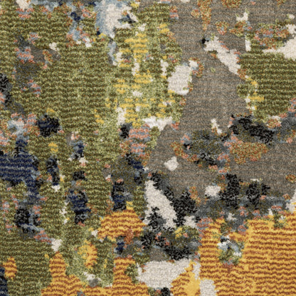 Caravan Abstract Beige/ Multi Cut Pile Rug