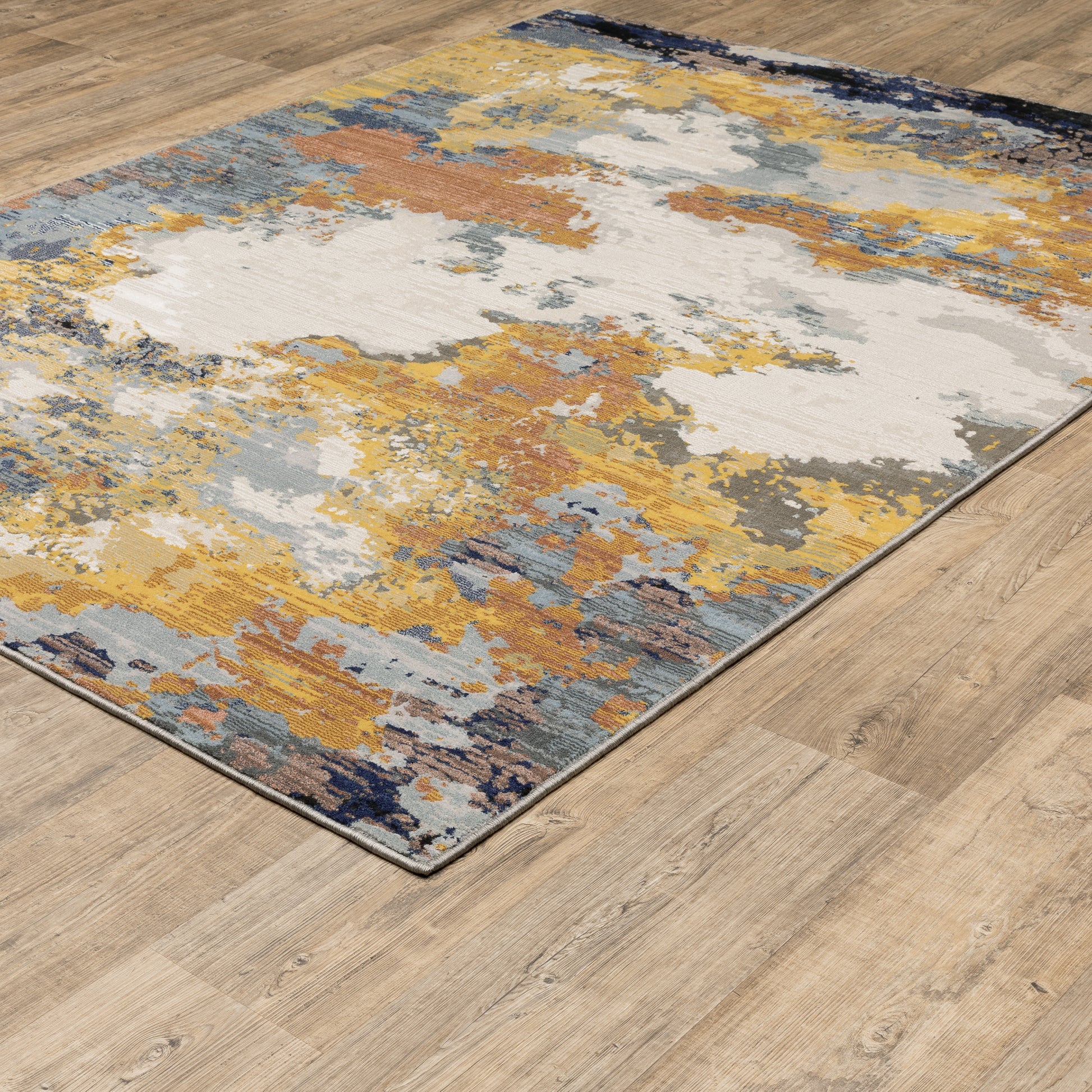 Caravan 530V8 Yellow Abstract Rug