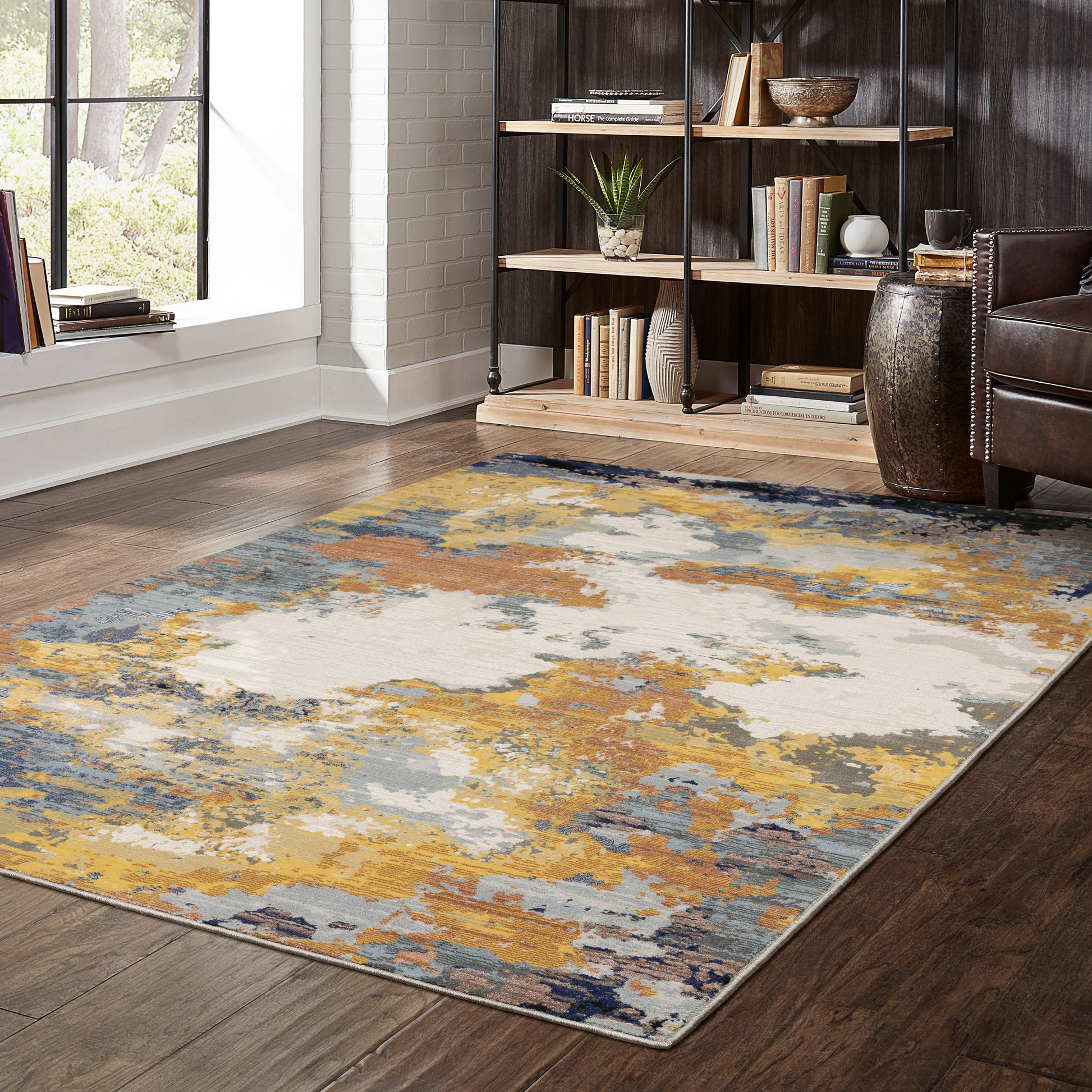Caravan 530V8 Yellow Abstract Rug