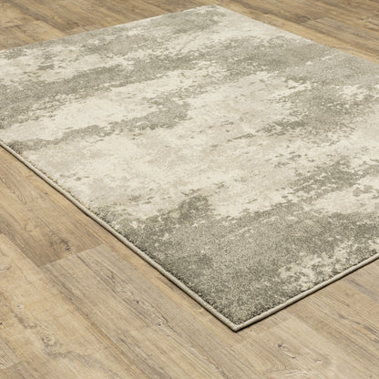 Carson Abstract Beige/ Grey Cut Pile Rug