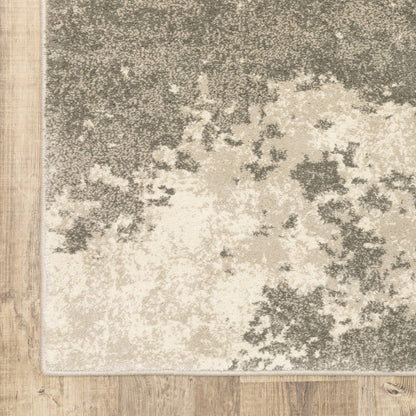 Carson Abstract Beige/ Grey Cut Pile Rug