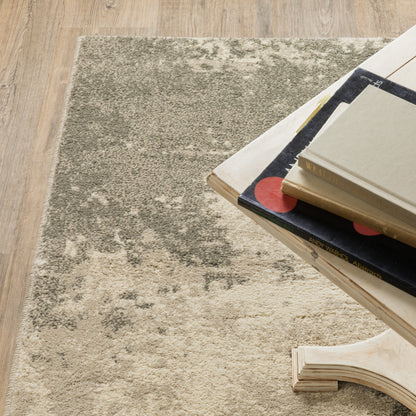 Carson Abstract Beige/ Grey Cut Pile Rug