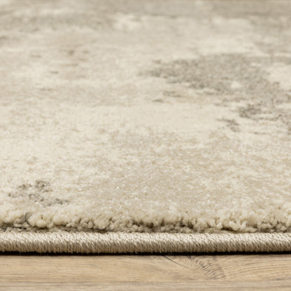 Carson Abstract Beige/ Grey Cut Pile Rug