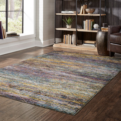 Carson Abstract Beige/ Grey Cut Pile Rug