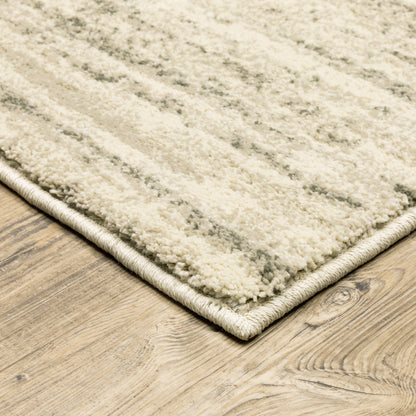 Carson Abstract Beige/ Grey Cut Pile Rug