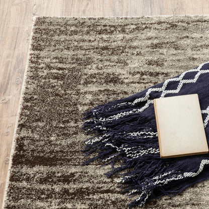 Carson Abstract Beige/ Grey Cut Pile Rug