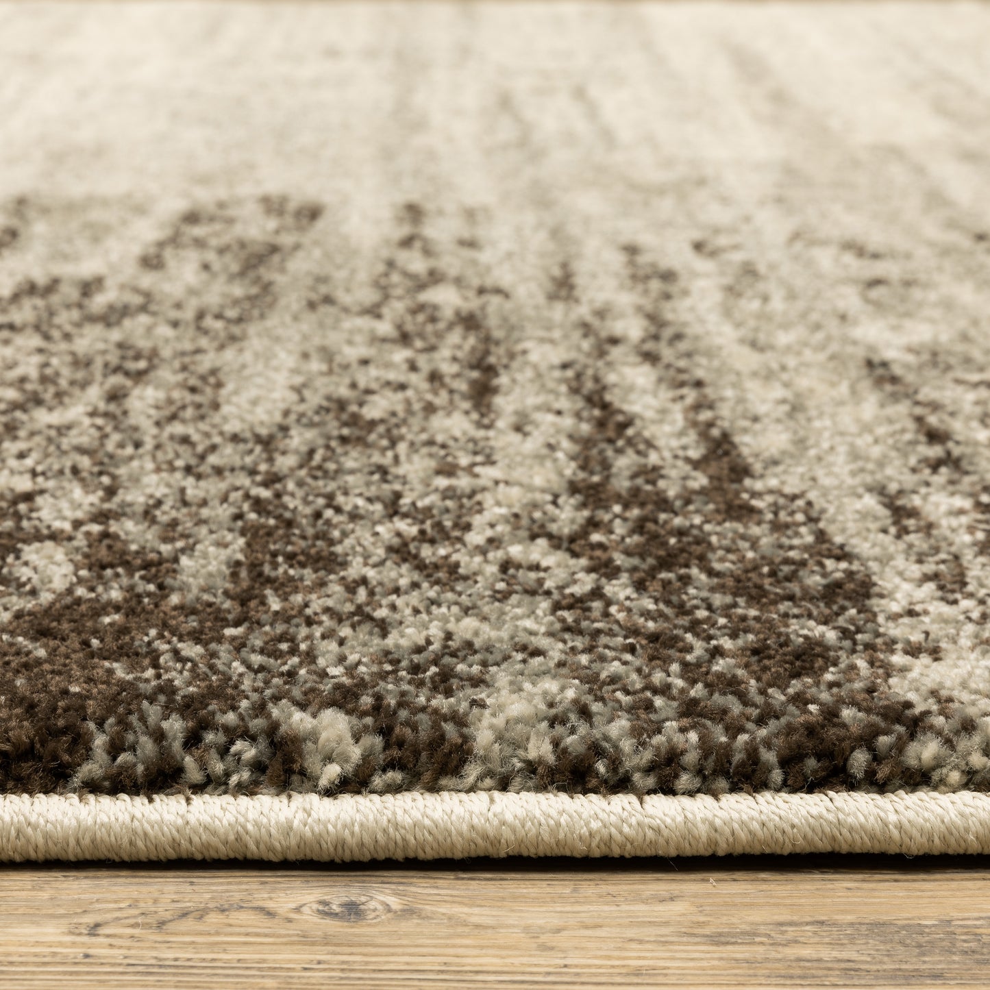 Carson Abstract Beige/ Grey Cut Pile Rug